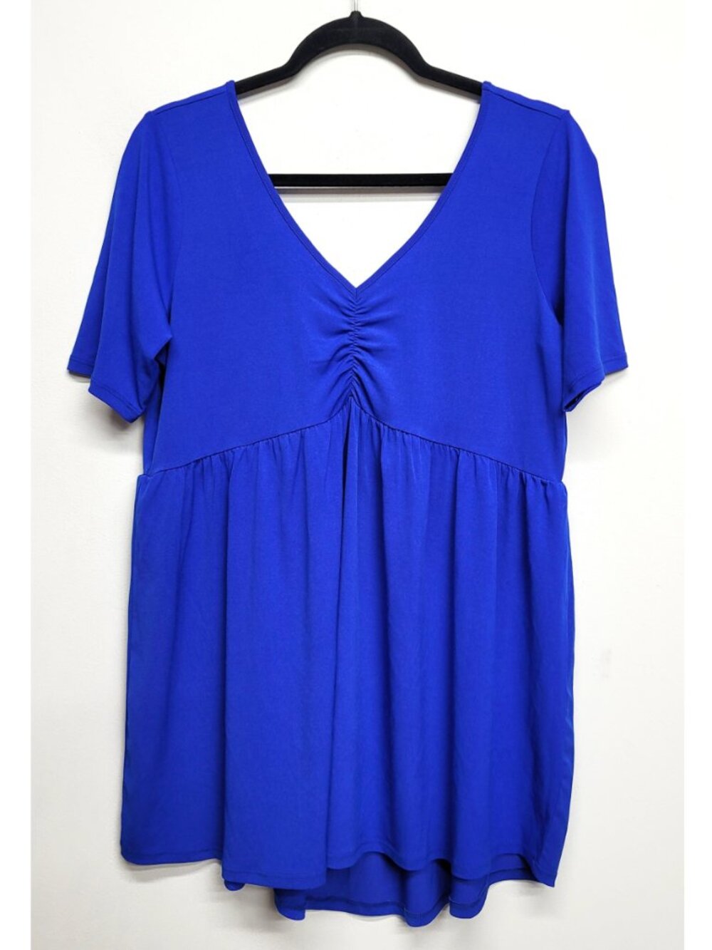 NWT Torrid 1 Royal Blue Cinched Babydoll Tunic Top 1X 14 16